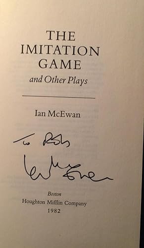 Seller image for The Imitation Game and Other Plays (Signed) for sale by Rob Warren Books