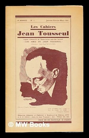 Image du vendeur pour Les Cahiers Jean Tousseul. Revue trimestrielle illustre. anne 14, etc. 1959, etc mis en vente par MW Books