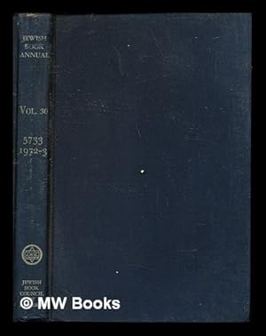 Seller image for Jewish Book Annual: Volume 30: 5733 (1972-1973) for sale by MW Books