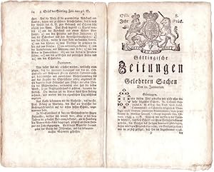 Göttingische Zeitungen von gelehrten Sachen. 22. Januarius 1750. 8. Stück.