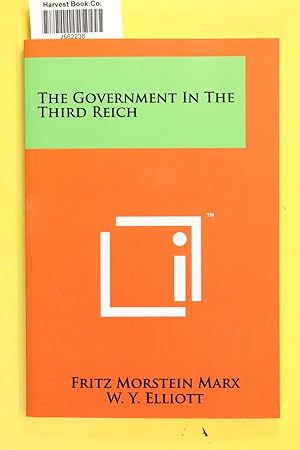 Image du vendeur pour The Government In The Third Reich mis en vente par Jeffrey Blake