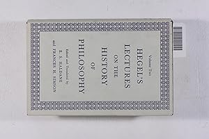 Imagen del vendedor de Hegel's Lectures on the History of Philosophy, Volume Two a la venta por Jeffrey Blake