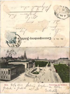 Image du vendeur pour 34216,Wien Franzensring m. Parlament 1900 mis en vente par Versandhandel Lehenbauer