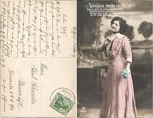 Bild des Verkufers fr VERY NICE EDWARDIAN GIRL PINK DRESS Photo Postcard zum Verkauf von Versandhandel Lehenbauer