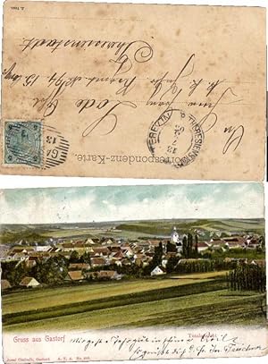 41967,Gruss aus Gastorf Hostka bei Raudnitz Böhmen 1902