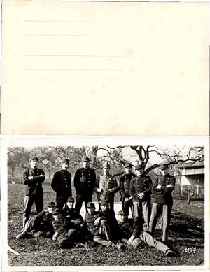 Bild des Verkufers fr 1930s Soldiers GERMAN REICHSWEHR CAPS UNIFORM Photo Postcard zum Verkauf von Versandhandel Lehenbauer
