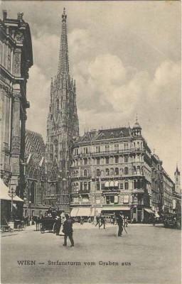 Image du vendeur pour 24068,Wien Stefansturm vom Graben aus 1900 mis en vente par Versandhandel Lehenbauer