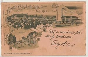 29667,Litho Gruß aus Bischofteinitz Horsovsky Tyn 1899