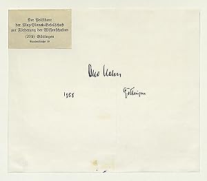 Bild des Verkufers fr Eigenh. Namenszug als Albumblatt. zum Verkauf von Eberhard Kstler Autographen&Bcher oHG