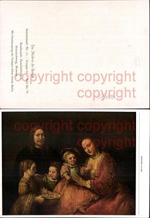 Bild des Verkufers fr 425575,Knstler Ak Rembrandt Familienbildnis Barock zum Verkauf von Versandhandel Lehenbauer