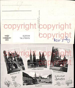 Seller image for 441079,Iphofen Marktplatz Rdelseertor Mehrbildkarte for sale by Versandhandel Lehenbauer