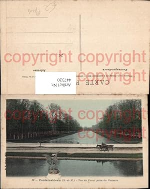 Bild des Verkufers fr 447320,Fontainebleau Vue du Canal prise du Parterre Tiere Pferde zum Verkauf von Versandhandel Lehenbauer