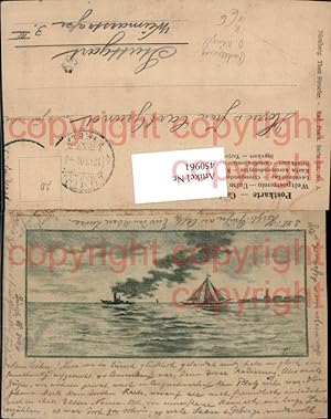 Seller image for 450961,Theo Stroefer 313/5 Knstler Radierung O. Winger Meer Dampfer Segelschiff for sale by Versandhandel Lehenbauer