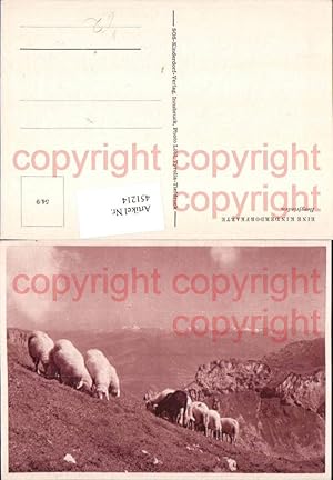 Bild des Verkufers fr 451214,SOS-Kinderdorf 54/9 Bergfrieden Schafe Schafherde Bergkulisse zum Verkauf von Versandhandel Lehenbauer