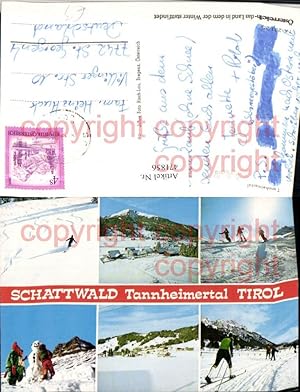 Bild des Verkufers fr 471856,Schattwald Totale Langlufer Skifahrer Schneemann Mehrbildkarte zum Verkauf von Versandhandel Lehenbauer
