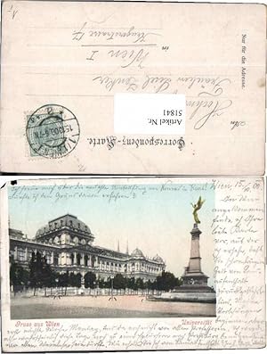 Image du vendeur pour 51841,Gruss aus Wien Universitt Liebenbergdenkmal 1900 mis en vente par Versandhandel Lehenbauer