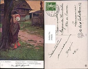 Seller image for 394686,Knstler AK C. v. Muttich Verlorenes Glck Frau weint for sale by Versandhandel Lehenbauer