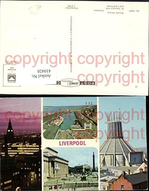 Bild des Verkufers fr 410420,England Liverpool Cathedral Lime Street Georges Hall Mehrbildkarte zum Verkauf von Versandhandel Lehenbauer