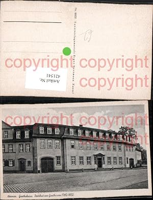 Bild des Verkufers fr 421541,Weimar Goethehaus Gebude zum Verkauf von Versandhandel Lehenbauer