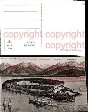 Seller image for 424758,Herreninsel im Chiemsee Totale Dampfer Bergkulisse for sale by Versandhandel Lehenbauer
