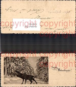 Seller image for 430701,Minikarte Hirsch Winterwald Jagd Wild for sale by Versandhandel Lehenbauer