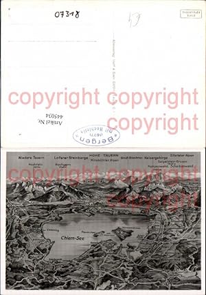 Seller image for 445034,Landkarten AK Chiemsee Chieming Fraueninsel Herreninsel Hohe Tauern for sale by Versandhandel Lehenbauer