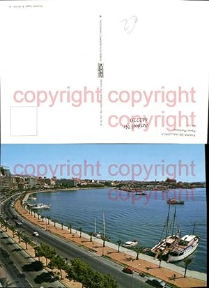 Bild des Verkufers fr 442220,Spain Palma de Mallorca Paseo Maritimo Teilansicht Boote zum Verkauf von Versandhandel Lehenbauer