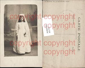 Seller image for 451755,Foto AK Erstkommunion Mdchen Schleier Kleid Bibel for sale by Versandhandel Lehenbauer
