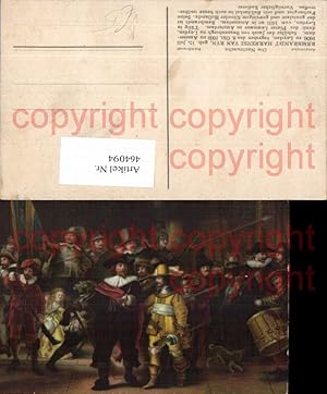 Image du vendeur pour 464094,Knstler Ak Rembrandt Die Nachtwache Kunst Wissenschaft pub mis en vente par Versandhandel Lehenbauer