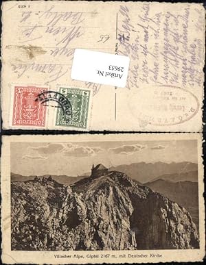 Bild des Verkufers fr 29653,Villacher Alpe Gipfel mit Deutscher Kirche Villach zum Verkauf von Versandhandel Lehenbauer