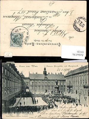 Image du vendeur pour 53120,Wien 1 Innerer Brugplatz mit Burgmusik 1900 mis en vente par Versandhandel Lehenbauer