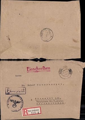 149163,Feldpost Einschreiben Ried im Innkreis 515 g n Neumarkt Reco WW2 1944