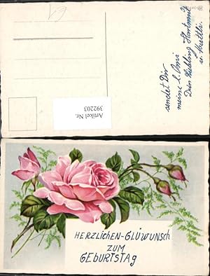 Bild des Verkufers fr 392203,Knstler AK Geburtstag Blumen Rosen Knospen zum Verkauf von Versandhandel Lehenbauer