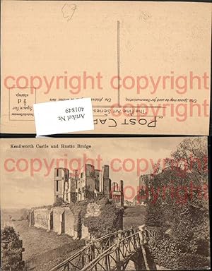Seller image for 401849,England Kenilworth Castle and Rustic Bridge Ruine Brcke for sale by Versandhandel Lehenbauer