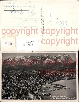 Bild des Verkufers fr 402522,Bregenz am Bodensee Totale m. Sntis Bergkulisse zum Verkauf von Versandhandel Lehenbauer