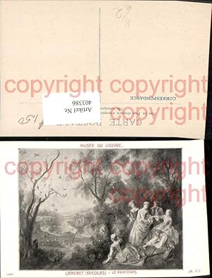 Seller image for 403386,Knstler AK Nicolas Lancret Le Printemps Personen Vgel for sale by Versandhandel Lehenbauer