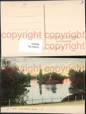 Imagen del vendedor de 403641,Ile-de-France Paris Le Lac du Bois de Boulogne Park See a la venta por Versandhandel Lehenbauer