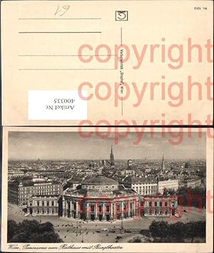 Bild des Verkufers fr 400335,Wien Panorama vom Rathaus m. Burgtheater Theater zum Verkauf von Versandhandel Lehenbauer