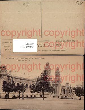 Seller image for 407219,Provence-Alpes-Cote-Azur Bouches-de-Rhone Marseille Exposition Coloniale 1922 Grand Palais for sale by Versandhandel Lehenbauer