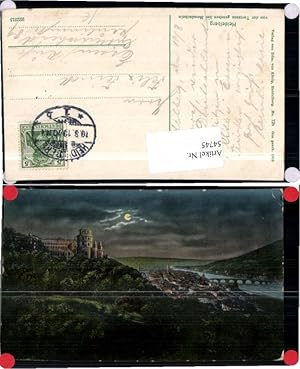 Bild des Verkufers fr 54745,Heidelberg v. Terrasse im Mondschein Mond zum Verkauf von Versandhandel Lehenbauer