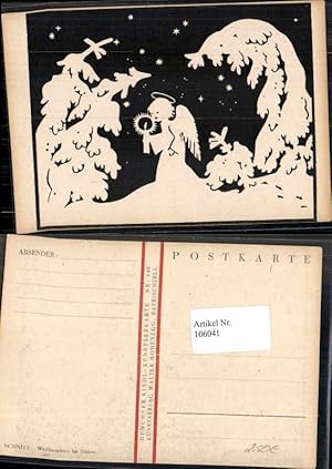 Bild des Verkufers fr 106041,Scherenschnitt Silhouette Sterne Kerze Engel Angel zum Verkauf von Versandhandel Lehenbauer