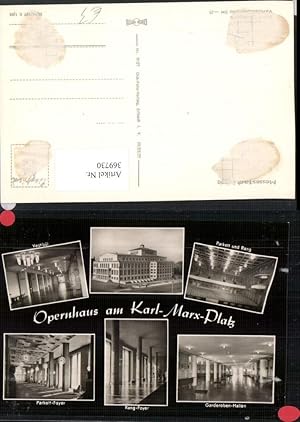 Bild des Verkufers fr 369730,Leipzig Opernhaus am Karl-Marx-Platz Foyer Garderobe Mehrbildkarte zum Verkauf von Versandhandel Lehenbauer