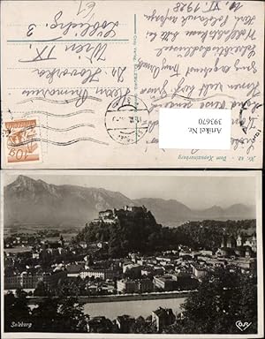 Bild des Verkufers fr 393670,Salzburg Totale m. Festung vom Kapuzinerberg Bergkulisse pub Cosy zum Verkauf von Versandhandel Lehenbauer