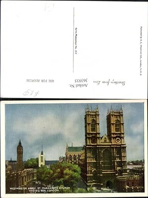 Bild des Verkufers fr 363935,Kirche London Westminster Abbey St Margarets Church and Big Ben Uhrturm zum Verkauf von Versandhandel Lehenbauer