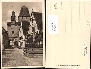 Bild des Verkufers fr 384208,Rothenburg ob d. Tauber Rderbogen Tor Straenansicht Brunnen zum Verkauf von Versandhandel Lehenbauer