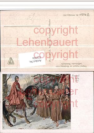Bild des Verkufers fr 521954,Knstler AK A. Spie Sage Parzival begegnet einer Ritterfamilie zum Verkauf von Versandhandel Lehenbauer