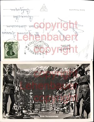 Bild des Verkufers fr 547335,Innsbruck Maria Theresienstrasse Ritterrstung Rstung Ritter zum Verkauf von Versandhandel Lehenbauer