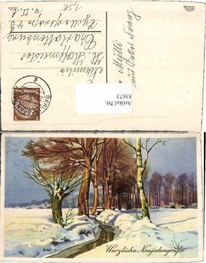 Bild des Verkäufers für 83673,Neujahr Bach Bäume Winterlandschaft Spandau Berlin gel zum Verkauf von Versandhandel Lehenbauer