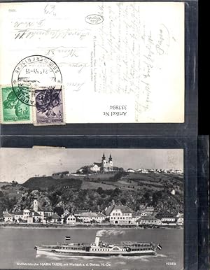 Bild des Verkufers fr 337894,Foto Ak Schiff Binnenschiff Dampfer Habsburg Wallfahrtskirche Maria Taferl Marbach a. d. Donau zum Verkauf von Versandhandel Lehenbauer