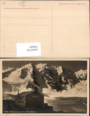 Seller image for 350669,Diavolezza Berghütte u. Piz Palü Bergkulisse Kt Graubünden for sale by Versandhandel Lehenbauer